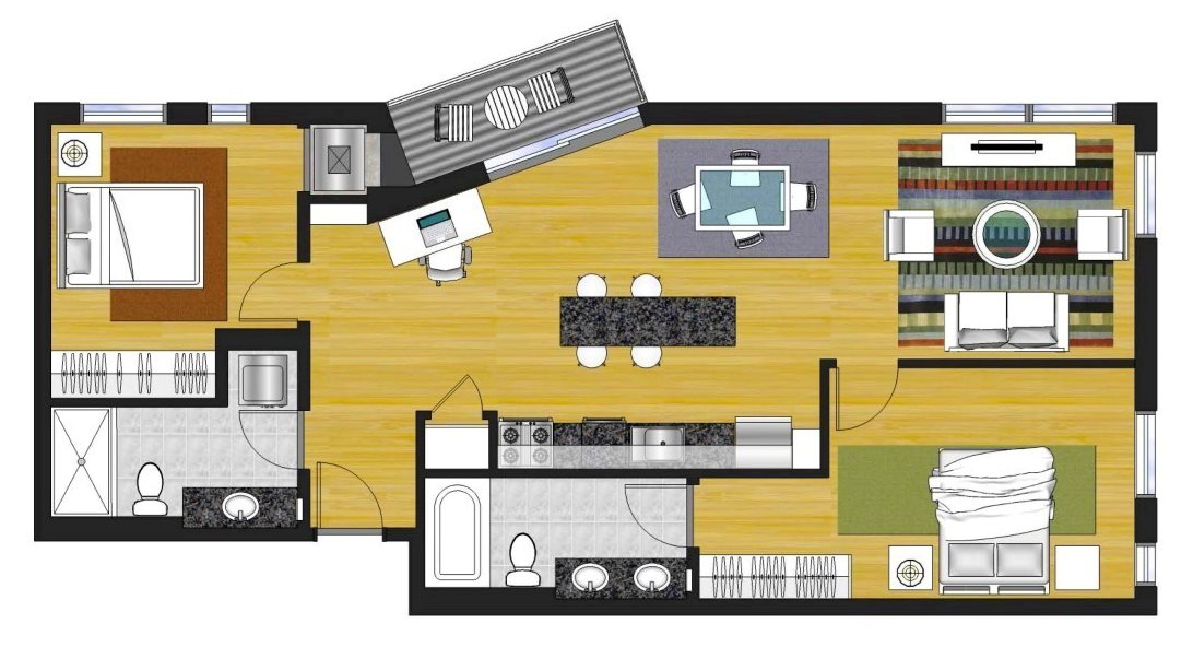 2 Bedroom (2F) Floor Plan 11